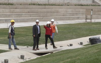 Ministra Loreto Silva inspecciona Parque Inundable La Aguada que tiene 93% de avance en su primera etapa