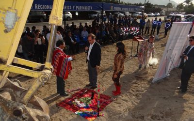 Ministro de Obras Públicas da partida a sistema de agua potable para familias de Cerro Moreno