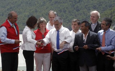 Presidente Piñera junto a ministra Silva inauguran embalse Ancoa en la región del Maule