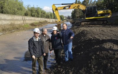 Ministro Undurraga inspeccionó obras de despeje en Canal de Ramón en el marco del Plan de Invierno 2016