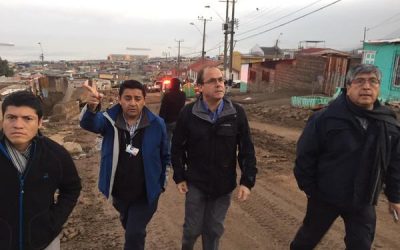 Ministro Undurraga dijo que prioridades en Tocopilla son asegurar la conectividad y comenzar las labores de limpieza