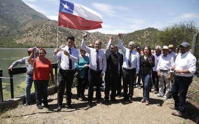 Ministros de Obras Públicas y Agricultura inauguraron nuevo Embalse Hospital en Paine