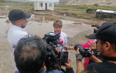 Ministra MOP visita Calama para coordinar acciones y evaluar daños por lluvias altiplánicas